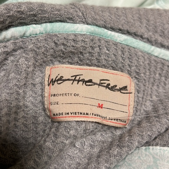 Free People We The Free jacket zip up Thermal hoodie jacket size M light green - Picture 9 of 14